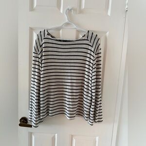Mango Basics Navy and white Striped Top
